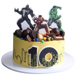 Торт с супергероями на 10 лет №1555