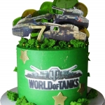 Торт с танками для мальчика 7 лет №2301