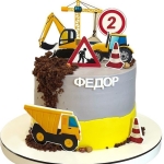 Торт со спецтехникой для мальчика №2347
