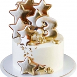 Торт со звездочками на 3 года №2570