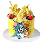 Торт Том и Джерри желтый №2669