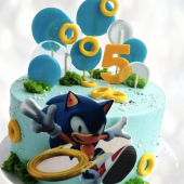 Торт Sonic для мальчика на 5 лет TSM50014004 фото и оформление торта