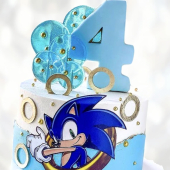 Торт Соник Икс на 4 года TSI4014006 фото и оформление торта