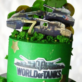 Торт танковое сражение на 7 лет TTS7014024 фото и оформление торта