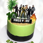 Торт Фри Фаер на 10 лет TFF10014080 фото и оформление торта