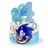 Торт с Соником на 4 года №2972