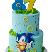 Торт с Соником на 7 лет №2380