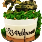 Торт с танком на 23 февраля №1773