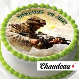 Торт отважный солдат TOS0014001 фото и оформление торта