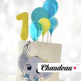Торт милый слоненок на годик TMSG014026 фото и оформление торта