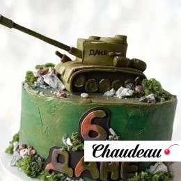 Торт боевой танк на 6 лет TBT6014028 фото и оформление торта