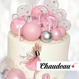 Торт воздушные шары и топперы на 9 лет TVSH014040 фото и оформление торта