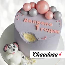 Торт маленький щенок на год TMSC014043 фото и оформление торта