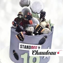 Торт серый стиль Standoff 2 TSSS014054 фото и оформление торта