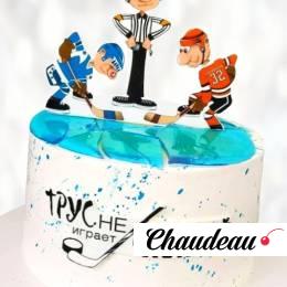 Торт хоккейный: Трус не играет в хоккей THTN014066 фото и оформление торта
