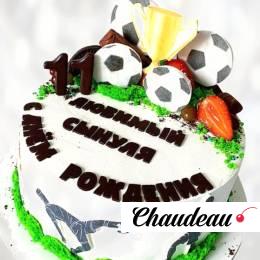 Торт юному футболисту на 11 лет TYUF014082 фото и оформление торта