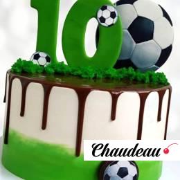 Торт футбольный мяч на десятилетие TFMD014083 фото и оформление торта