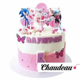 Торт с Соником на 5 лет девочке №2969 Торт с Соником на 5 лет девочке №2969