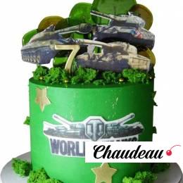 Торт с танками для мальчика 7 лет №2301