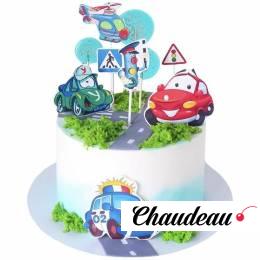 Торт со светофором и машинками №2863