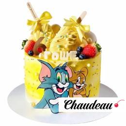 Торт Том и Джерри желтый №2669 Торт Том и Джерри желтый №2669
