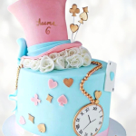 Торт шляпа и часы Алиса в стране чудес TSHC0014115 фото и оформление торта