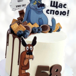 Торт Волк из мультика Щас спою TVMS014117 фото и оформление торта