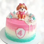 Торт розовый Щенячий патруль TRSC014120 фото и оформление торта
