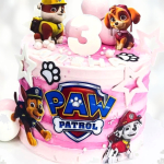 Торт нежно-розовый Щенячий патруль TNSC014127 фото и оформление торта