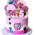 Торт Щенячий патруль для девочки на 5 лет №2388