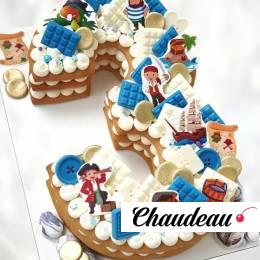 Торт цифра 3 с пиратами TC3P0014101 фото и оформление торта