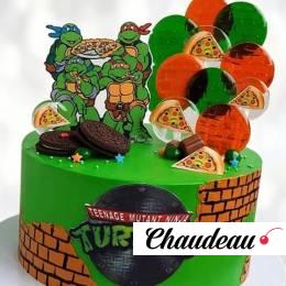 Торт Черепашки Ниндзя на четыре года TCHN0014109 фото и оформление торта