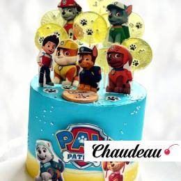 Торт Щенячий патруль с декором из леденцов TSCH0014129 фото и оформление торта