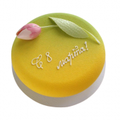 Торт на 8 марта «С праздником» Йогурт-клубника