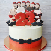 Торт к 23 февраля «О чем говорят мужчины» на заказ
