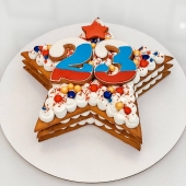 Торт на 23 февраля «Звезда»