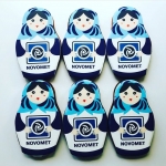 Пряники брендированные «Novomet» на заказ