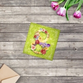 Поздравительная мини-открытка «Женский день» на заказ