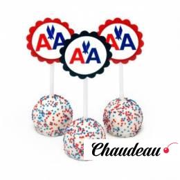 Кейк попсы с логотипом «АА» фото 1 Кейк попсы с логотипом «АА» на заказ