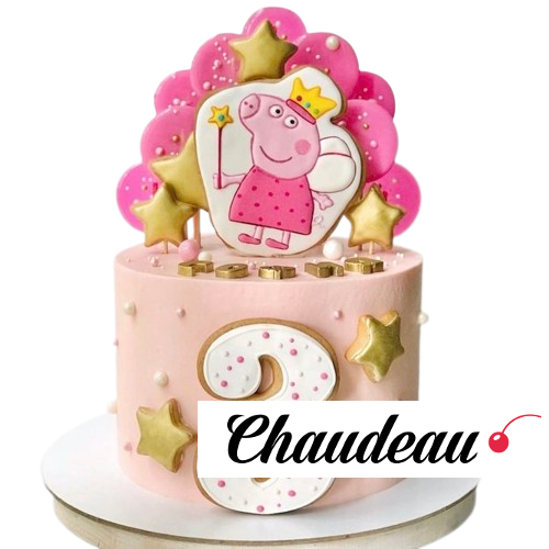 Торт Свинка Пеппа | Decorated cake Peppa Pig. Аппликация из мастики на торте