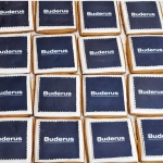 Корпоративные пряники с логотипом «Buderus» на заказ