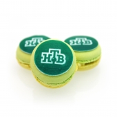 Корпоративные макаруны с логотипом «НТВ» на заказ