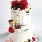 Торт с цветами «Счастливая свадьба» на заказ