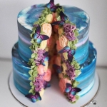 Торт с цветами «Небесный» на заказ