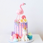 Торт праздничный «Единорог и фламинго» на заказ