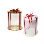 Коробка для торта тубус пластик 30х42 см на заказ