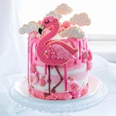 Торт праздничный «Розовый фламинго» на заказ