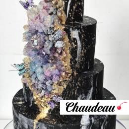 Свадебный торт с кристаллами «Галактика» на заказ