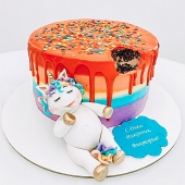 Торт Единорожка-обжора №10 на заказ