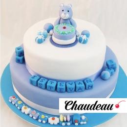 Детский торт «Мишка с паровозиками» фото 1 Детский торт «Мишка с паровозиками» на заказ